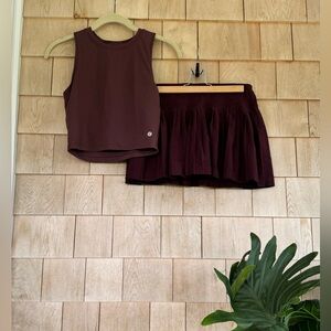 Lululemon Pleat To Street Skirt II (4, Merlot)